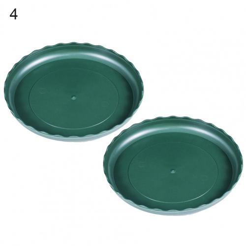 Plateau de Pot Portable, collecteur de Drainage excessif, en plastique, résistant à l'usure, Anti-déformation, pour la maison, 2 pièces, 4 couleurs: Army Green 4