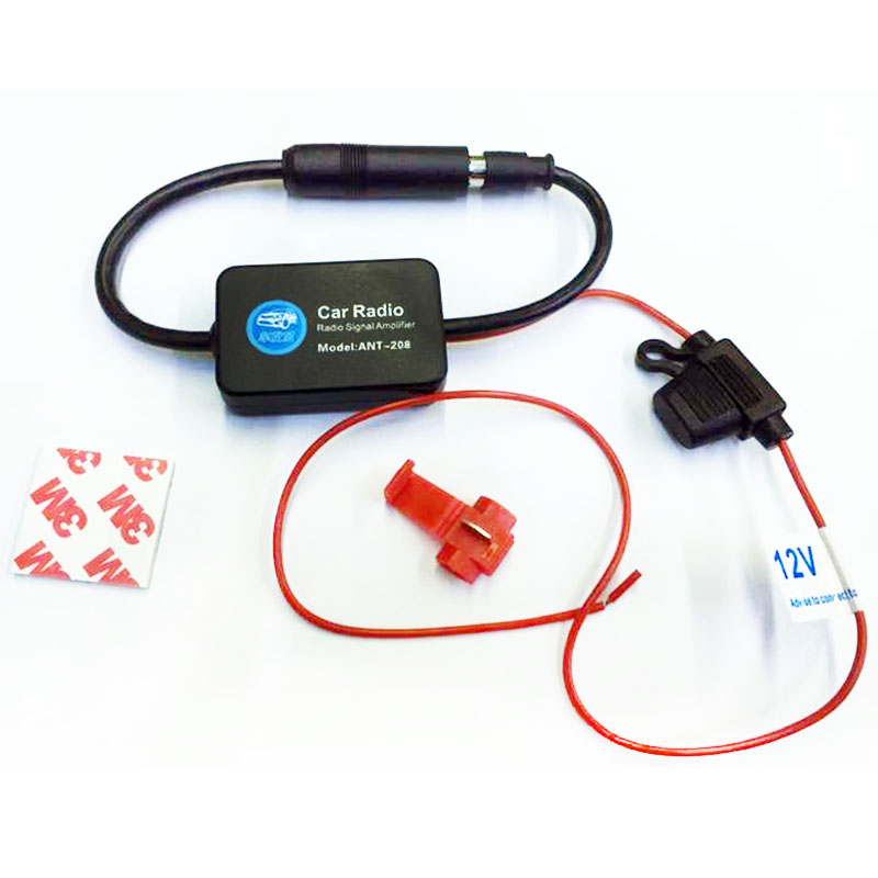 ANT-208 FM Signal Amplifier Car Antenna Radio Universal Auto FM/AM Booster Amp 12V Automobile Parts For Marine Vehicle