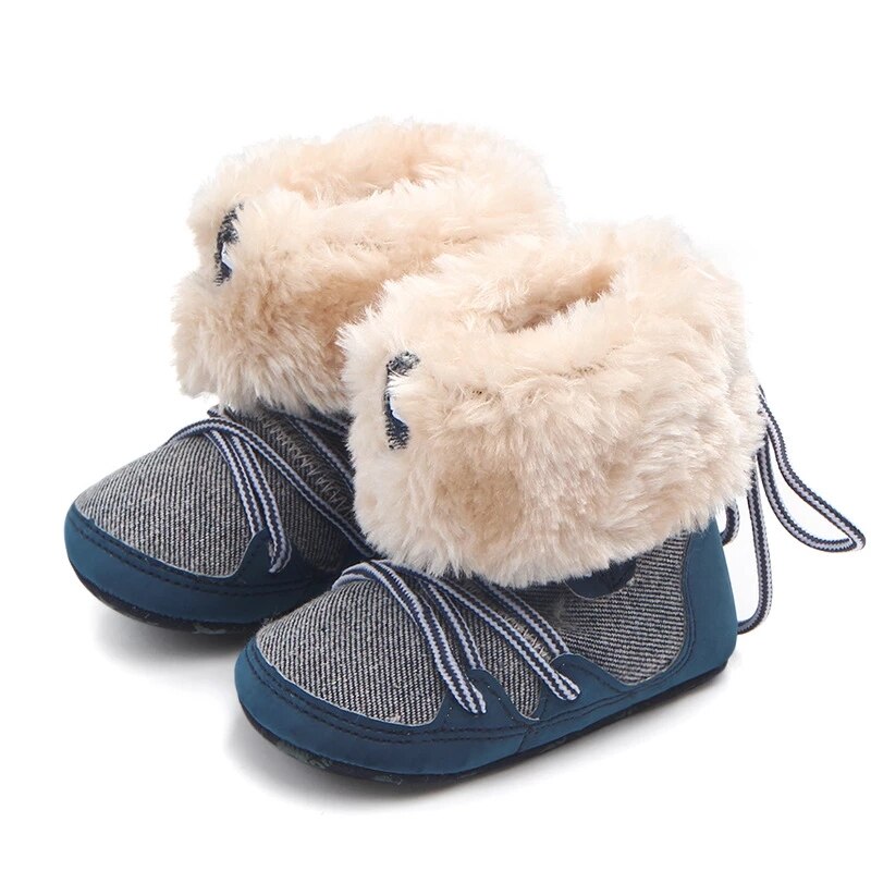 Winter Weichen Leder Warme Lange Plüsch Baby Schnee Stiefel Für Jungen Mädchen Winter Baby Schuhe nicht-Unterhose Kleinkind jungen Mädchen Booties