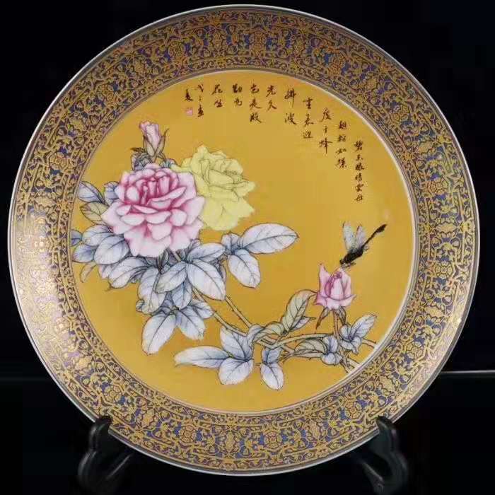 Jingdezhen Keramiek Luxe Decoratieve Plaat Opknoping Plaat Pastel Sat Moderne Woninginrichting Ambachten: model 1