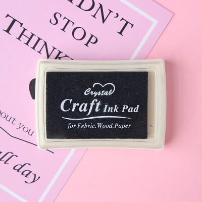 Enkele Solo Kleur Stempelkussen Blauw Koffie Geel Goud Zilver Kleuren Beschikbaar Diy Hobby Decoratie Inkt Pad Set: black