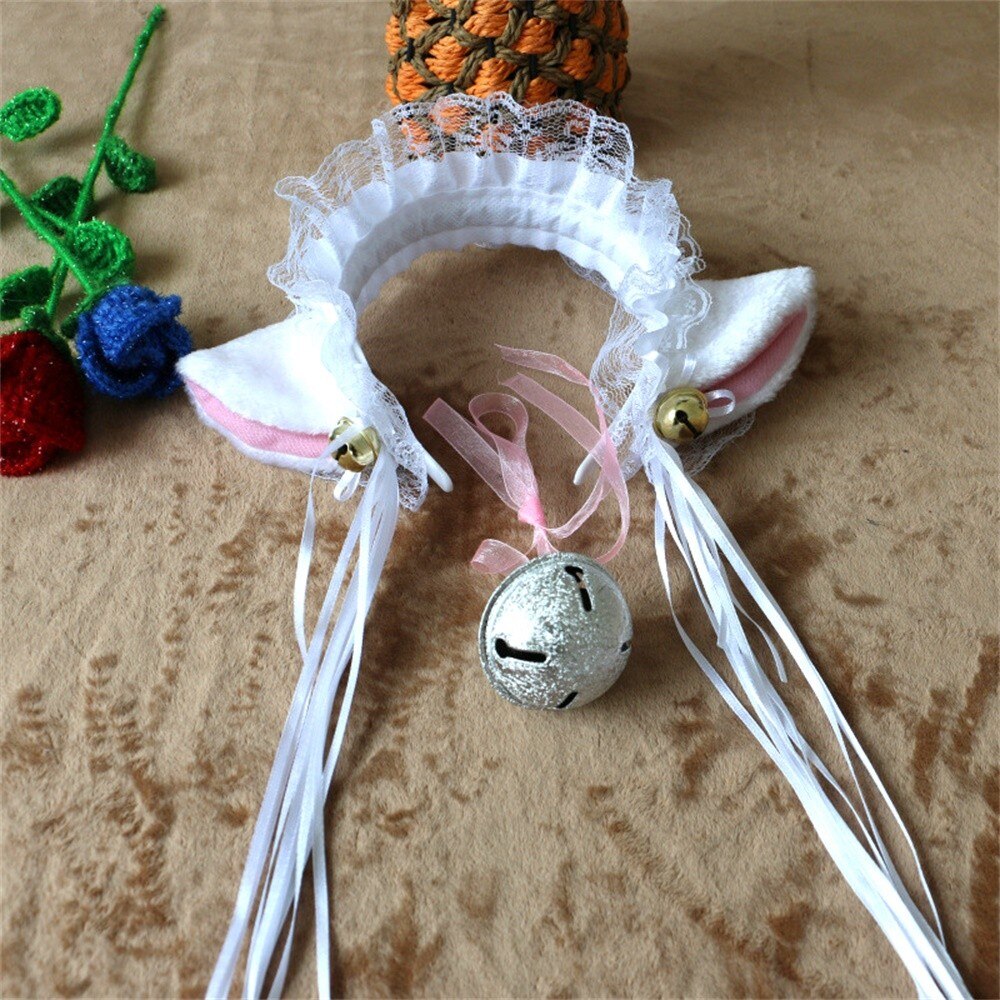 Cute And Beautiful Headwear Maid Cat Ears Lace Bell Headband Cosplay Costume Accessories Headwear Dress Accessories Decoration