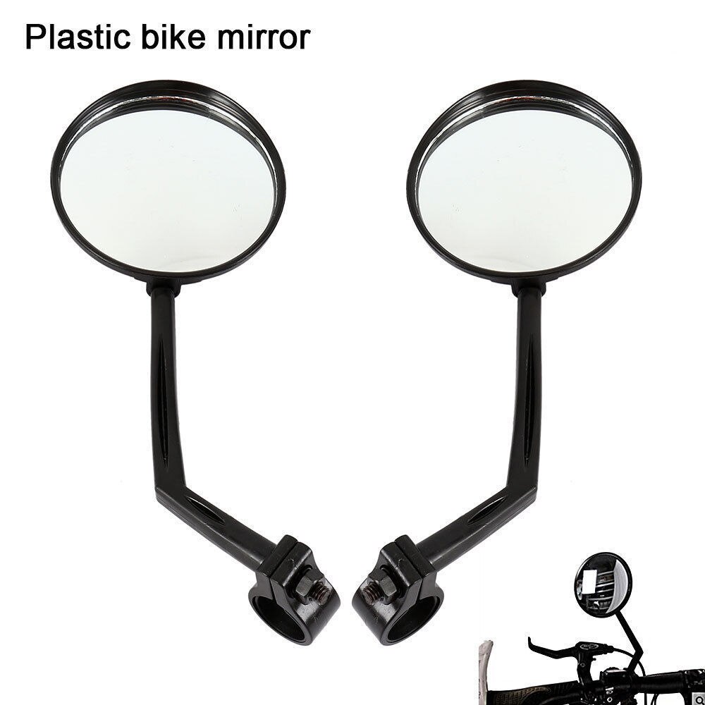 Scooter/Fiets Reflecterende Achteruitkijkspiegel, Verstelbare Groothoek Bolle Spiegel, Geschikt Voor Scooter, fiets, Mountainbike: Plastic longrod type