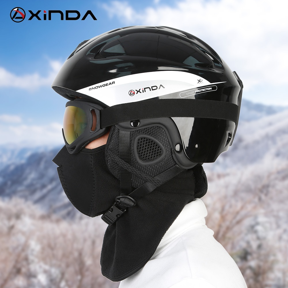 Xinda skihjelm skateboard integreret støbt varm hjelm cykelhjelm til mænd og kvinder snowboard snehjelm