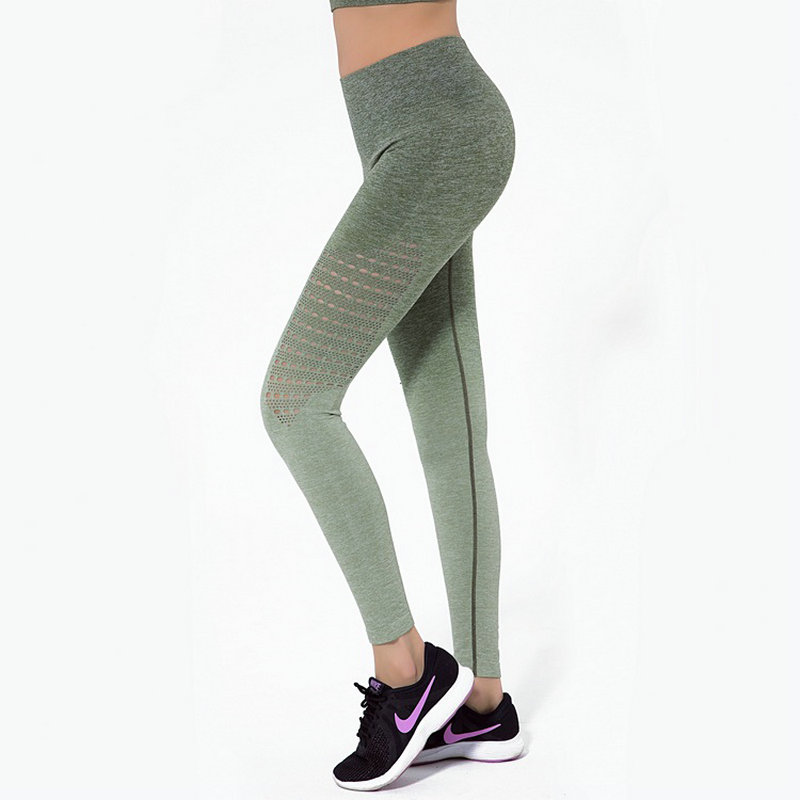 Ombre Seamless Leggings Women High Waist Booty Sport Leggings Tummy Control Yoga Pants Fitness Gym Leggings Athletic Tights