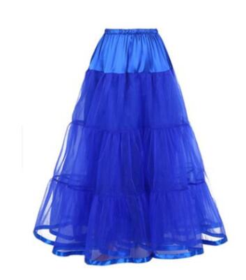 Lang underkjole flæsede crinoline vintage bryllup brude underkjole til brudekjoler underskørt rockabilly tutu