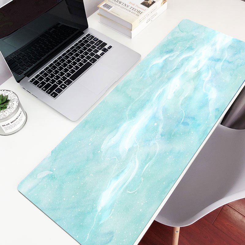Grand tapis de bureau en marbre tapis de souris Gamer kawaii tapis de bureau clavier d'ordinateur Table décoration couverture tapis souris tapis de souris