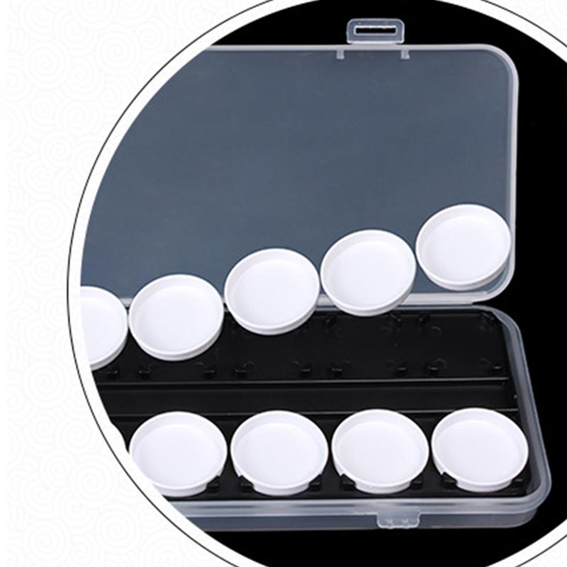 24 Grids Painting Palette Pigment Color Mixing Box Nail Art Paint Palette Watercolor Palette (Translucent)