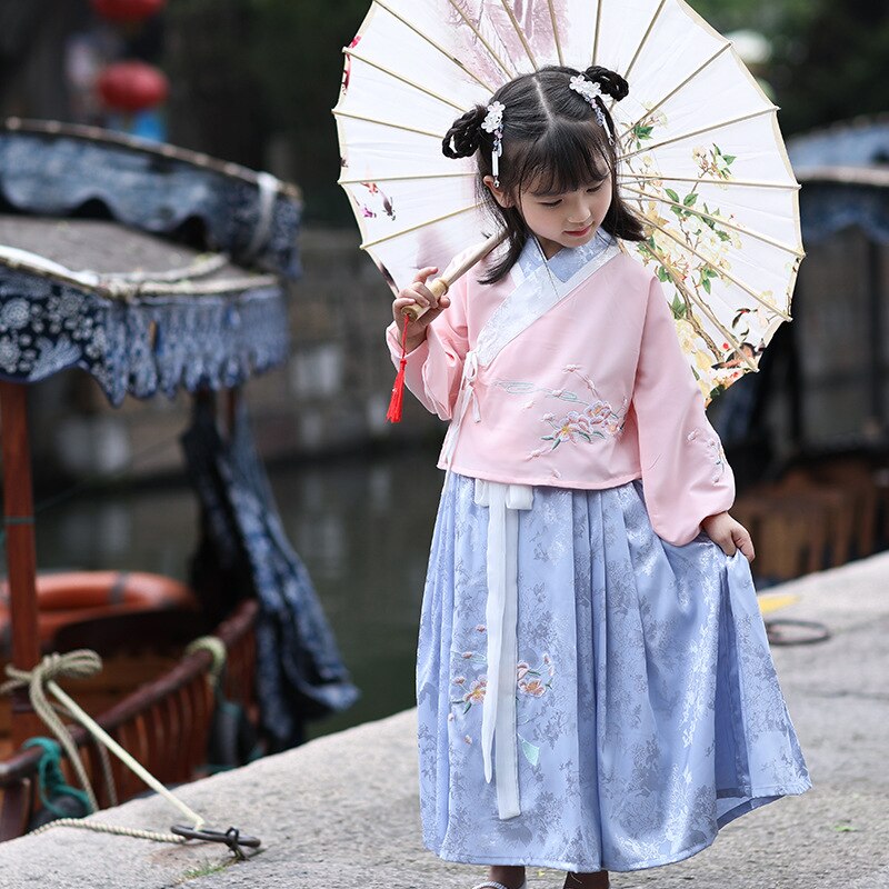 Nuevos trajes de baile chino para niñas traje nacional para niños Han Tang Hanfu chino tradicional Tang Suit SL1213