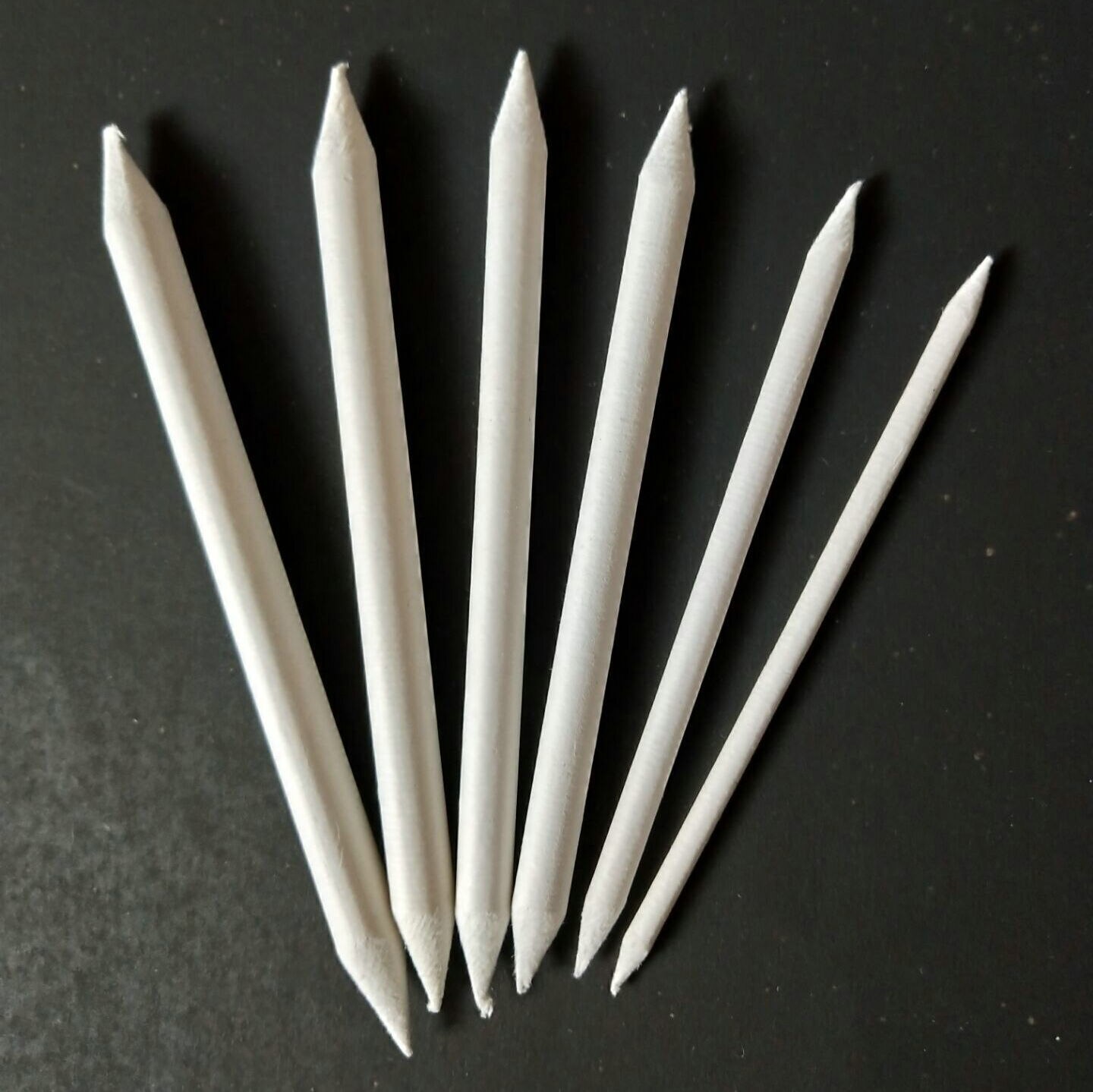 6Pcs Smudge Stump Stick Pastel Blending Tortillon Sketch Art White Drawing Pen Tool Rice Paper: A