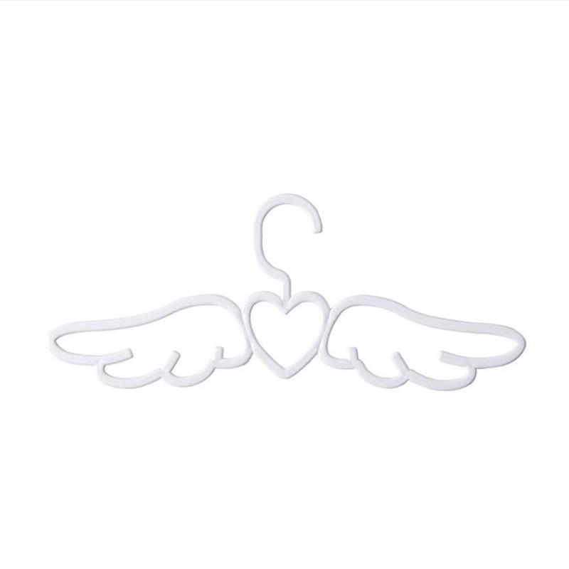 5 pcs/lot Angel wings Clothes Hangers Children Adult Shirt Trouser Coat Hanger Clothes Multifunction Non-Slip Accessories Rack: White