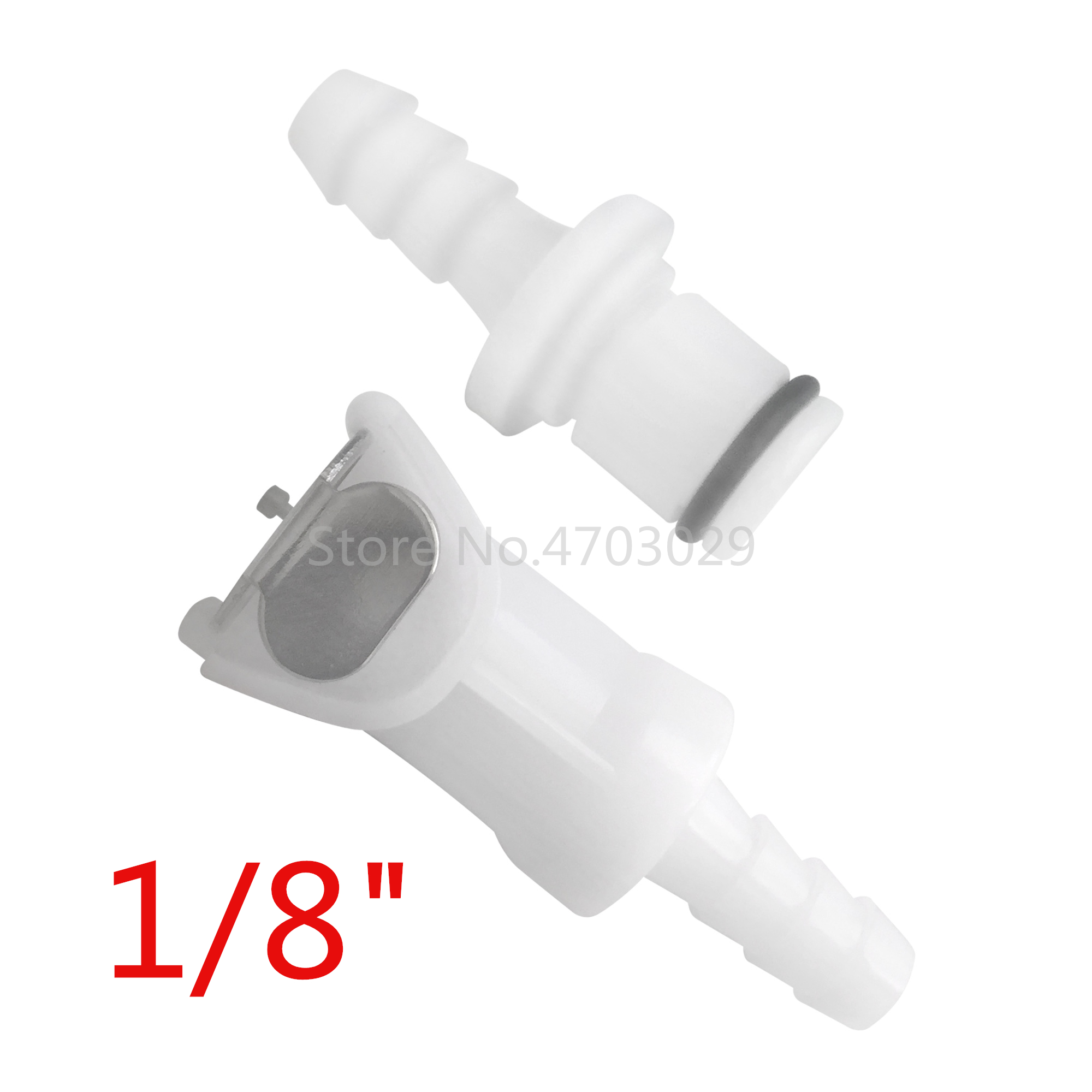 CPC Quick-Disconnect Hose Barb Quick Connector Unidirectional Check valve assembly: tan