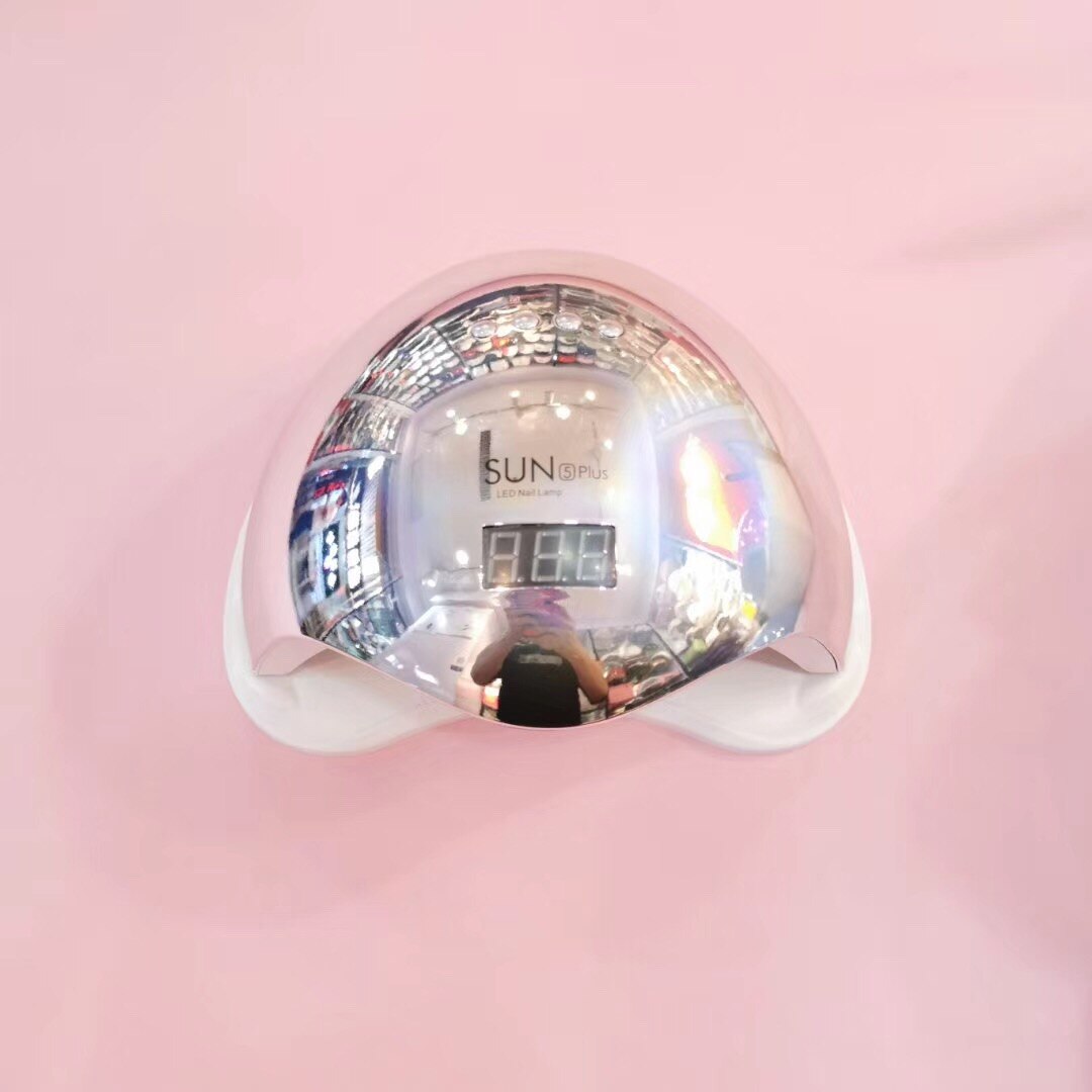 SUN5 48W Dual lámpara de uñas LED UV secador de uñas de Gel polaco Luz de curado con fondo 30s/60s temporizador pantalla LCD: Plata / AU