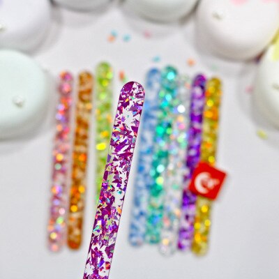 20pcs acrylic jelly color scrub cakesicle sticks parent-child DIY ice cream stick popsicle craft model tool Cupcake Toppers