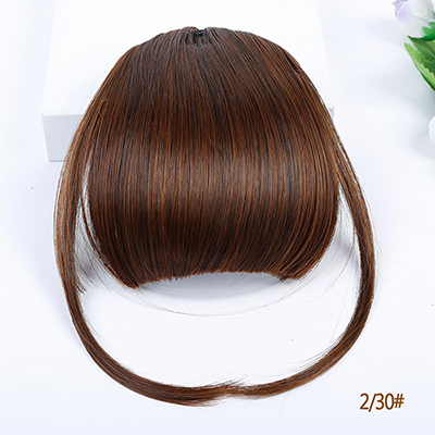 Aosi paryk pandehår clip in hair extensions front pæn pande pandehår i ét stykke lige hår med højtemperatur syntetisk fiber hår: #4