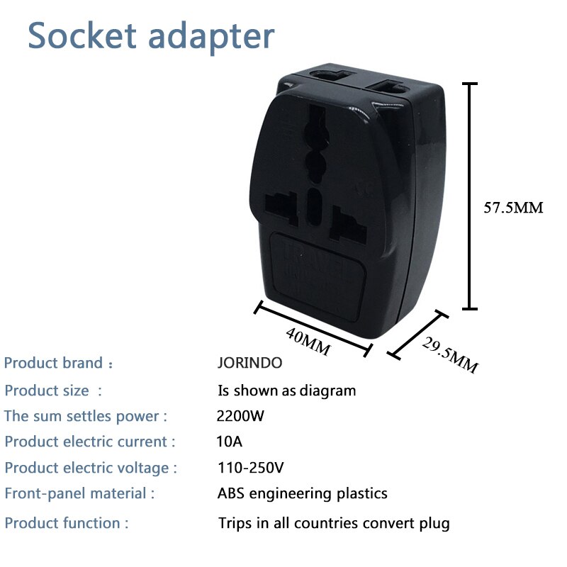 2PCS-EU AU UK Swiss to US Japan Canada Philippines Thailand Taiwan Grounding US 2-in-1 Power Plug Adapter