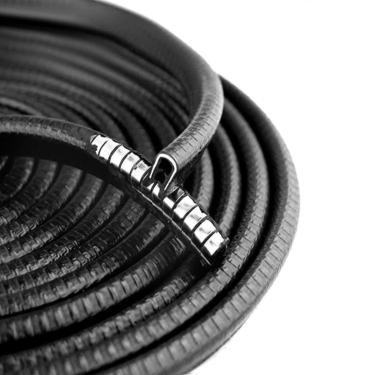 Protectores de borde de puerta de coche de 16 pies, borde de goma Flexible embellecedor para coches, barcos, vehículos y equipo de Vidrio Metálico, tiras protectoras de sellado