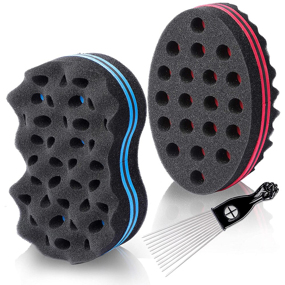 Strumenti ricci intrecciare spugna capelli bifacciale capelli ondulati torsione spazzola spugna naturale trecce laterali porose torsione riccioli cura messa in piega