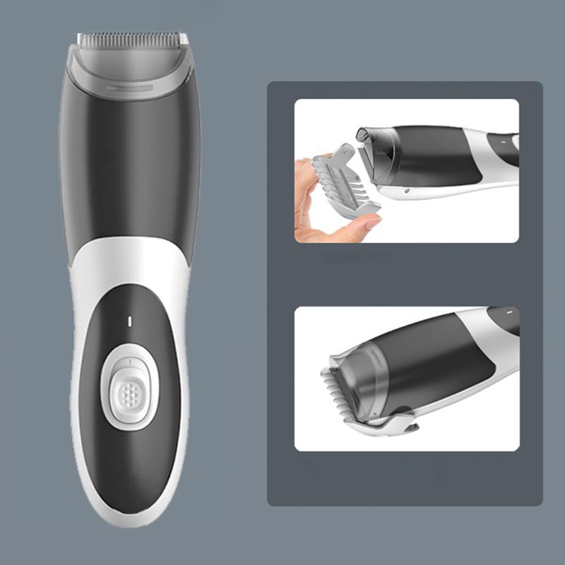 Bebê elétrico clippers de cabelo à prova dwaterproof água aparadores baixo ruído cortador aliciamento kit novo