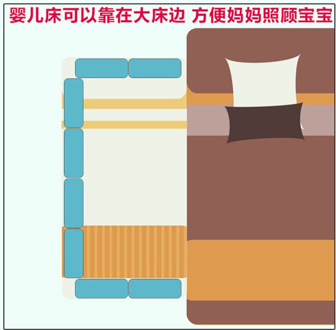 6pz 30*30 centimetri di Velluto Culla Protezione 100% Del bambino Del Cotone Del Respingente Del Neonato per Bambini Presepe impostato di Biancheria Da Letto Del bambino Culla impostato a Metà Intorno
