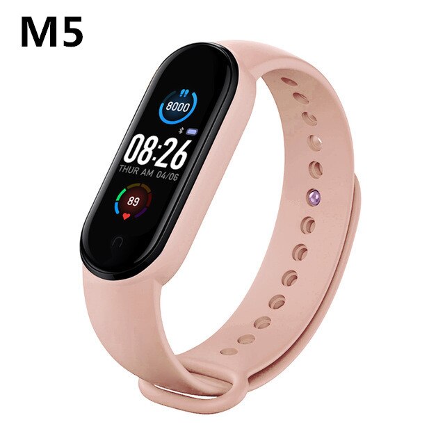 M5 Smart Band M5 Smart Horloge Vrouwen Mannen Fitness Tracker Smartband Smart Armband Polsbandjes Pulseira Inteligente Smarthwatch: M5 Pink