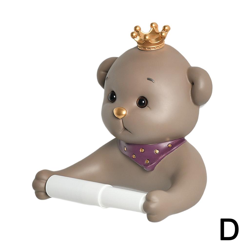 Lustiger Toilettenpapierhalter, Taschentuchrollenhalter, Wandmontage, 3D-Tierständer, Spender, Organizer für Küche, Hotel, Waschraum: Burgunderrot