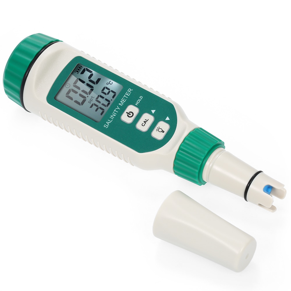 Portable Salinity Meter Handheld ATC Salinometer Halometer Salt Gauge Salty Brine Meter Seawater Salinity Refractometer Tester