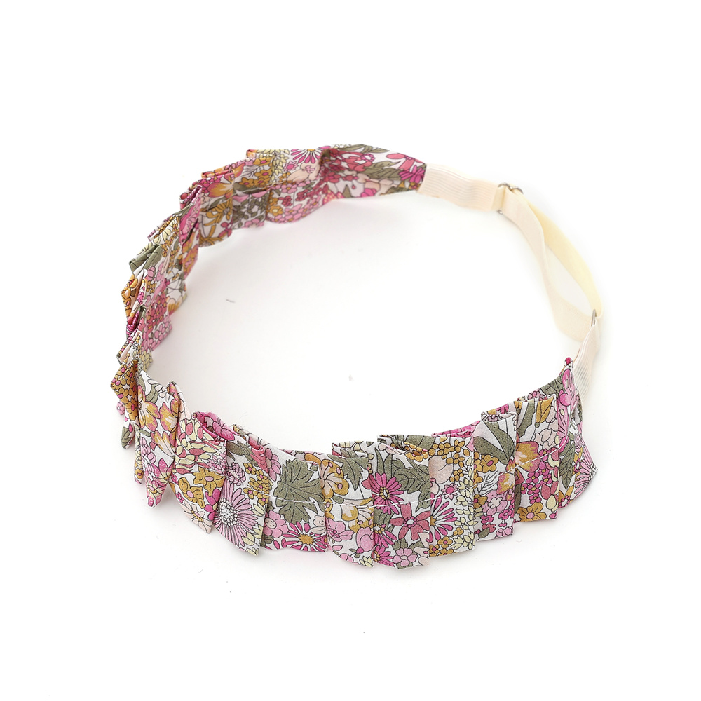 Diadema con estampado Floral a cuadros para niña, diadema a la , accesorios para el cabello con lazo y colorido, diadema con clip para lazo: Azul