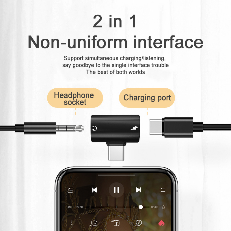 Adapter USB typu C do słuchawek i ładowarki 3,5 mm Rozdzielacz szybkiego ładowania 30 W z gniazdem Aux Audio do Samsung Galaxy S24 23 Ultra