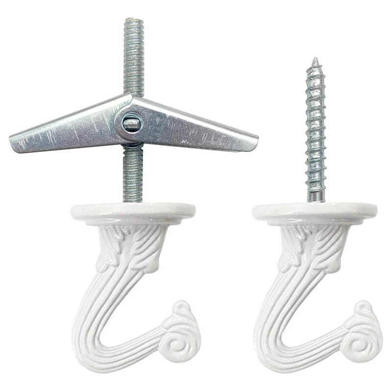 5 Stuks Metalen Vouwen Orchidee Haak Hardware Accessoires Met Montage Accessoires Wit