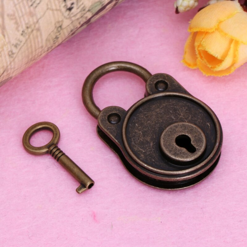 Beer Vintage Oude Antieke Stijl Mini Archaize Hangsloten Sleutel Slot Met Sleutel