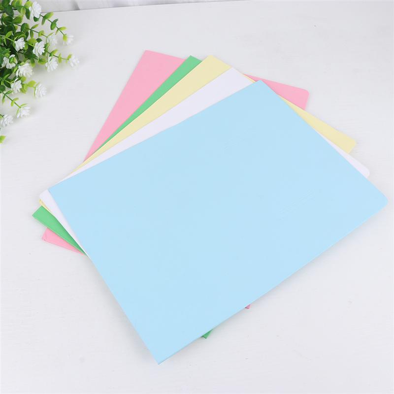 5pcs A4 Folder Colorful Paper File Folder Multifunctional 2 Pockets Document Holder Filing Product Report Folder Office Supplies