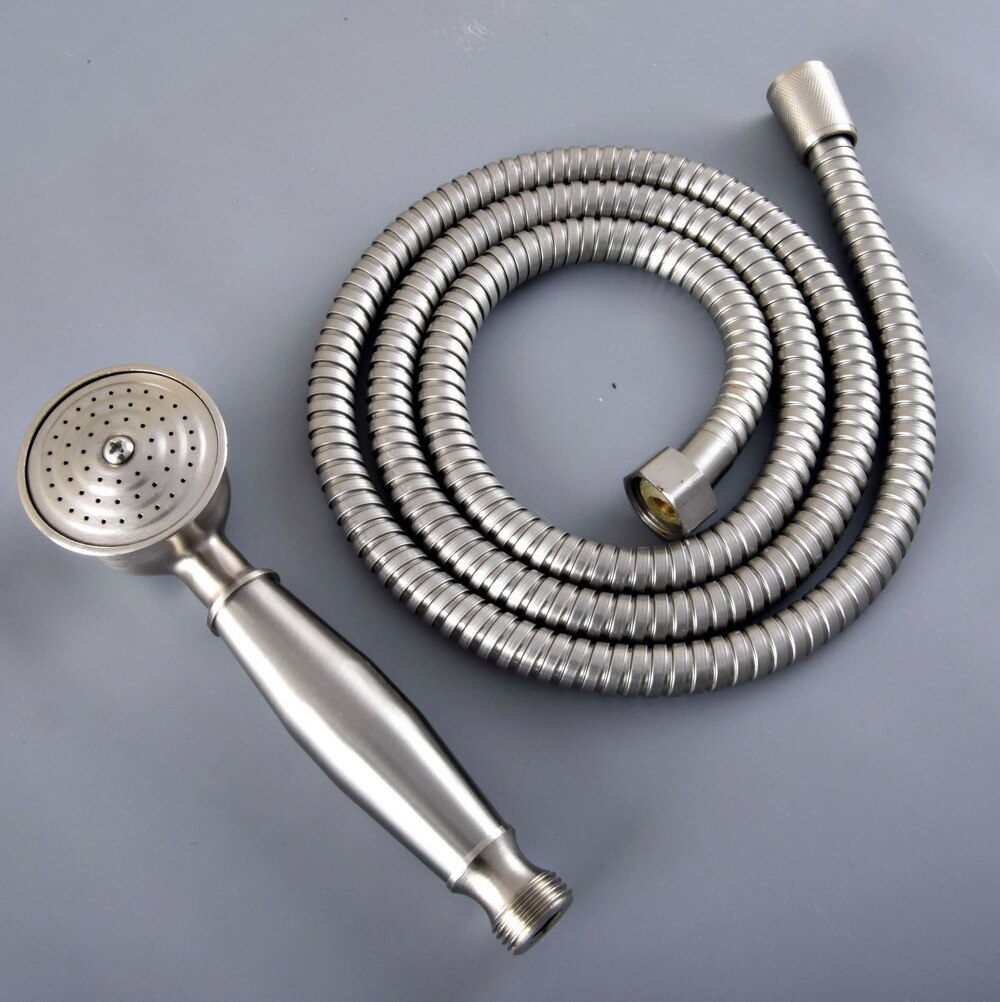 Okrągła głowica prysznicowa opady deszczu głowica prysznicowa natrysk z deszczownicą słuchawka prysznicowa matowy nikiel akcesoria łazienkowe: Handheld prysznic głowa