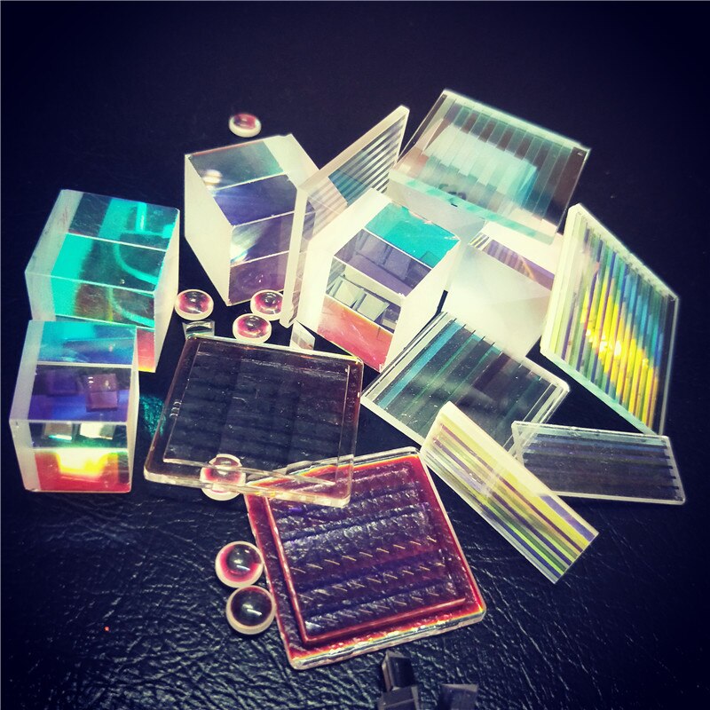 2pcs Defective Dichroic X-cube Optical Prism Cube RGB Splitter Refracted Light Photography