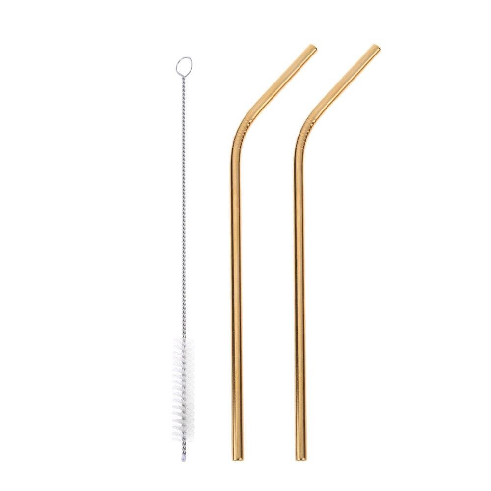 Collapsible Drinking Straw Stainless Steel Metal Drinking Straws Reusable Straws for Party Bar Accessories with Storage Can: 10