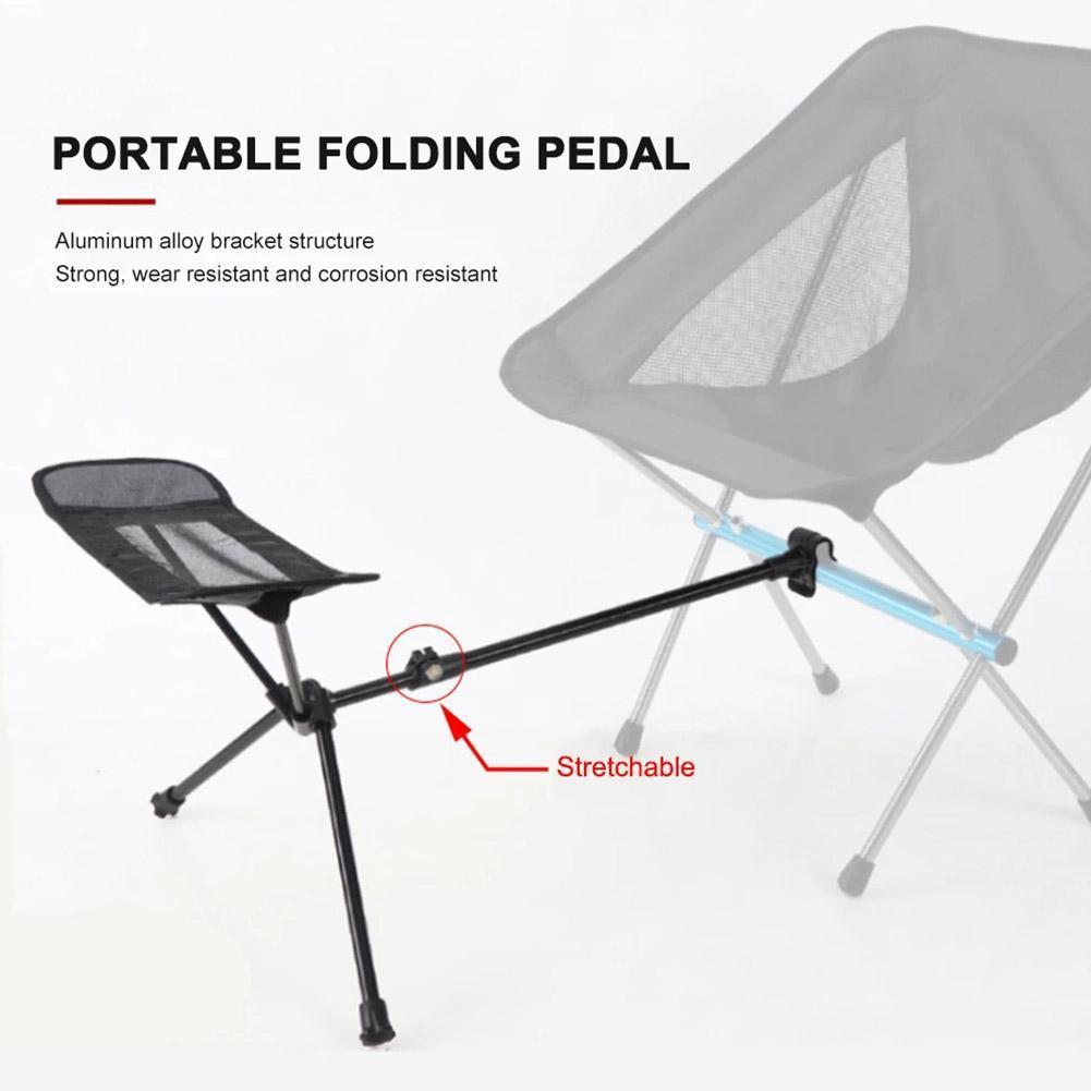 1pcs Camping Chair Retractable Footrest Portable Foot Rest Folding Connectable Chair Rest Backpack Beach Fishing Outdoor Chairs