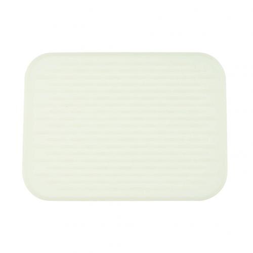 Kjøkken silikon vask mat servise kopp tørr pute gryteklut bord dekkeunderlag kjøkken tilbehør kjøkken dingser: Hvit