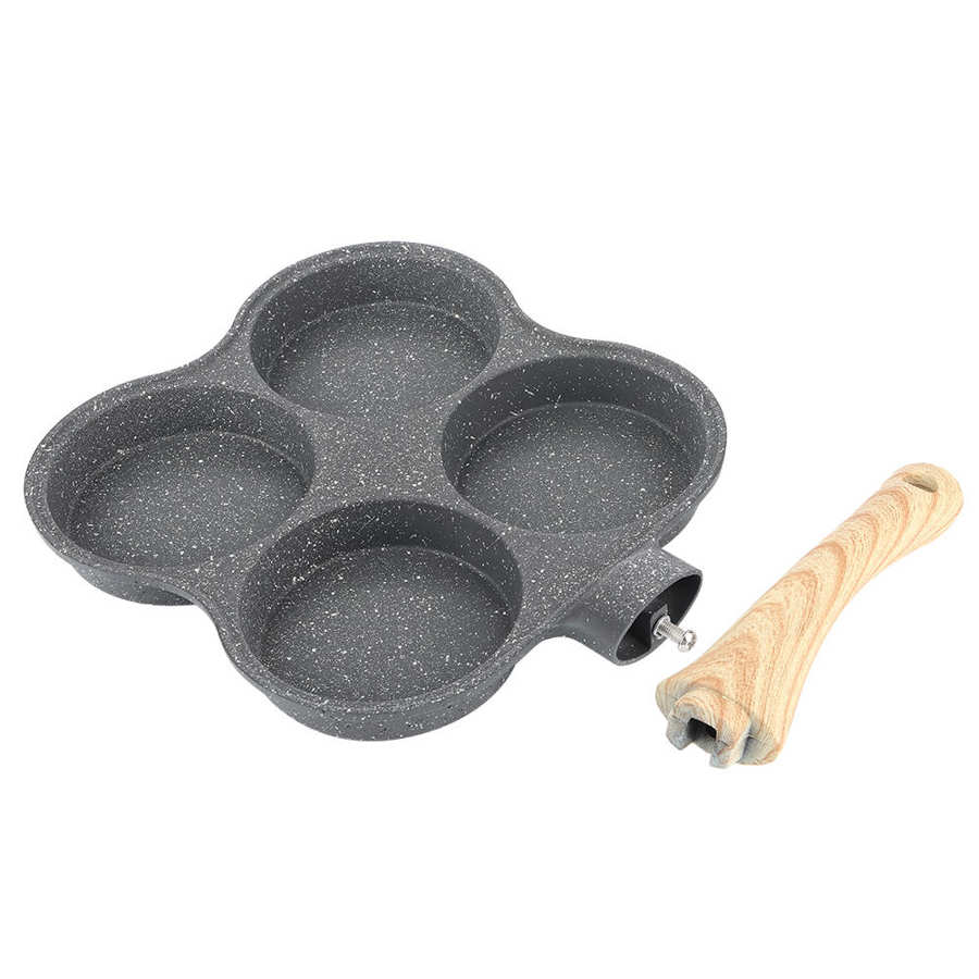 Omelet Cooking Frying Pans 4 Hole Omelet Pan Non Stick Frying Pans Breakfast Pancake Maker Omelette Pan/Egg Pan for Induction