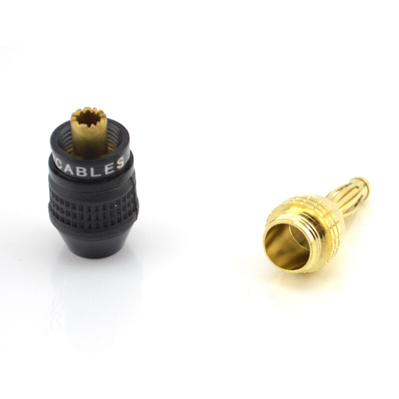 4pcs Hi-end Aurum Pro Series 24k Gold plated plug Connector Banana Plugs hifi speaker banana plugs