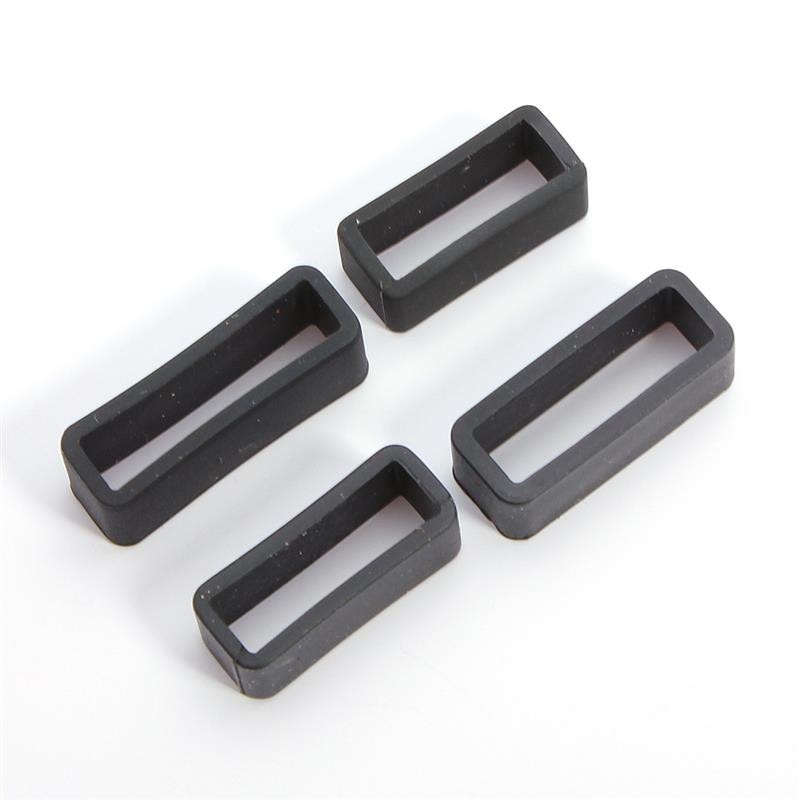 4 pièce/ensemble PVC montre bracelet de retenue boucle cerceau noir retenue boucle titulaire montre bracelet accessoires 10/12/14/16/18/20/22/24/26/28mm