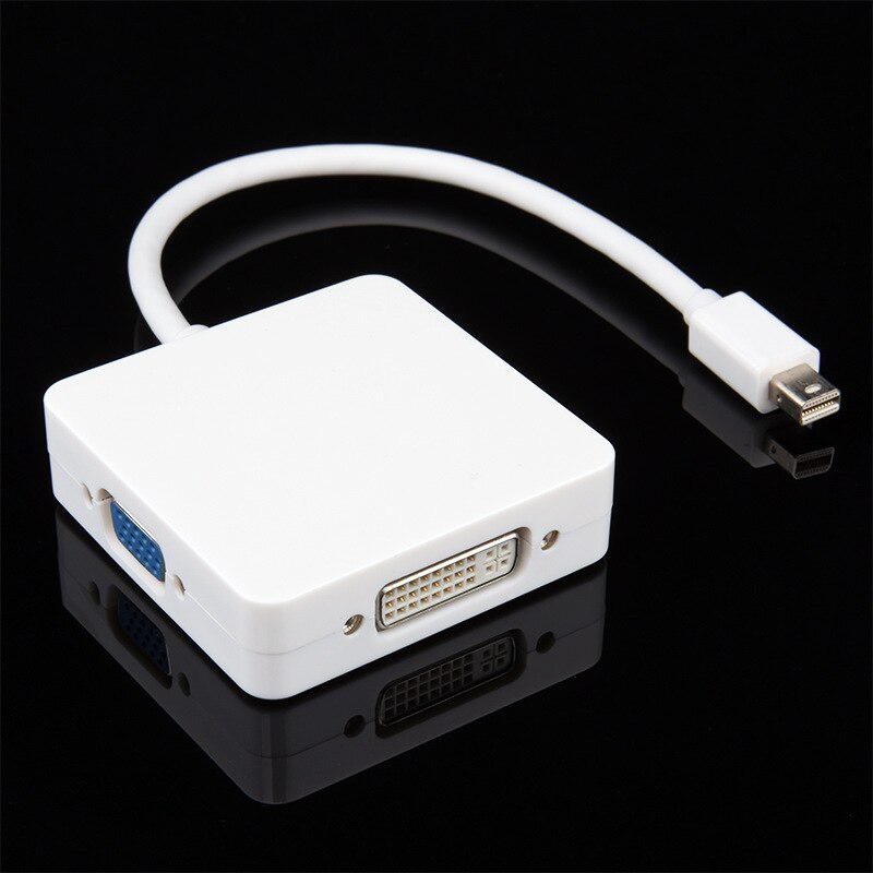 Factory Direct Mini DP Displayport to VGA + HDMI + DVI Conversion Cable Thunderbolt Macbook