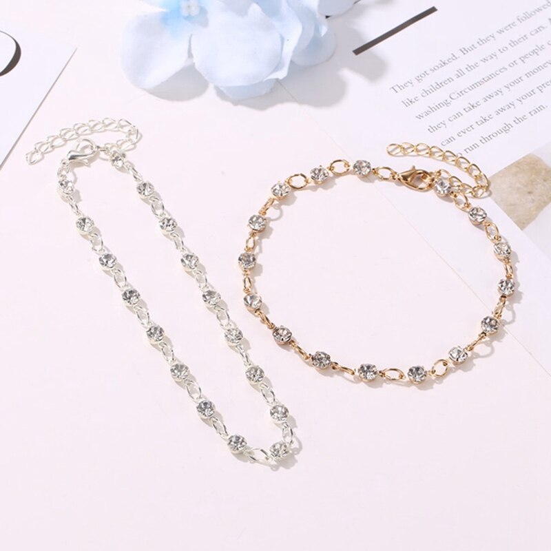 Women Anklet Adjustable Chain Foot Beach Jewelry Accessories Stylish Ankle Bracelet Exquisite Shiny Bracelets