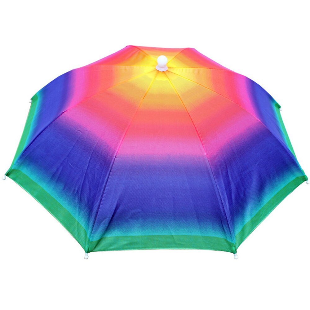 Parapluie casquette de pêche | Chapeau de Sport en plein air, chapeau de randonnée, couvre-chef, chapeaux de Camouflage, parapluie pliant, protection solaire, parasol: colorful