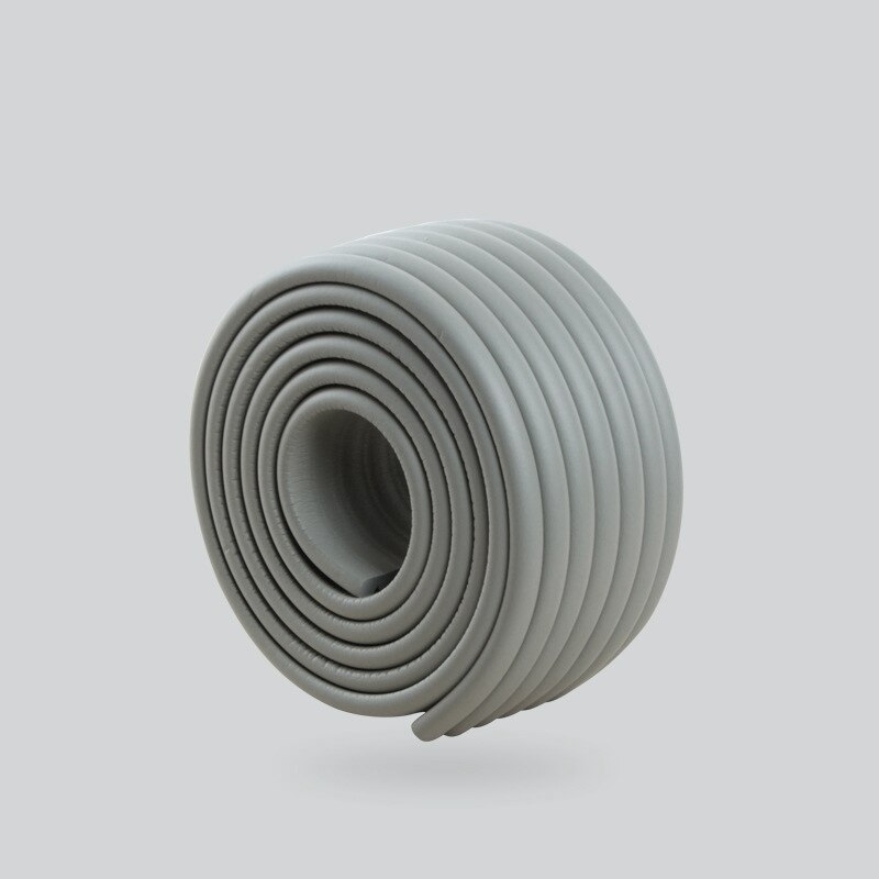 2M Desk Edge Guard Strip Self-Adhesive Door and Window Sealing Strip Baby Safety Table Corner Protection Anti-collision Strip: Grey