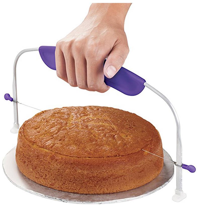 Praktische Handige DIY Bakken Taart Zag Rvs Verstelbare Cake Slicer Cutter Thuis Bakken Gereedschap Cake Gelaagdheid Tool