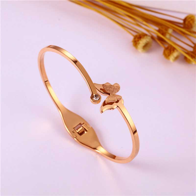 OUFEI Butterfly Bracelets Bangles For Women Stainless Steel Jewelry Cuff Bracelet Jewellery Accessories