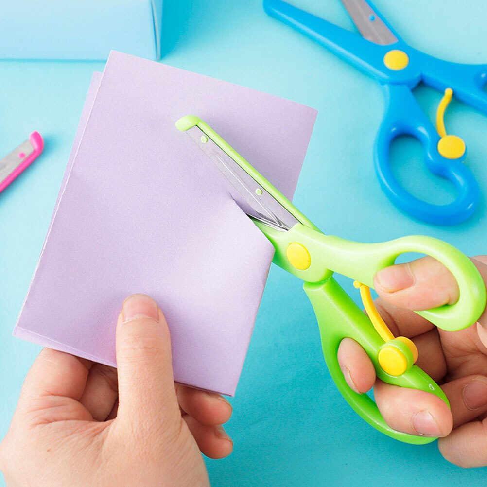 6pcs Kids Scissors Office School Craft Scissors Safety Scissors Stationary Accessories