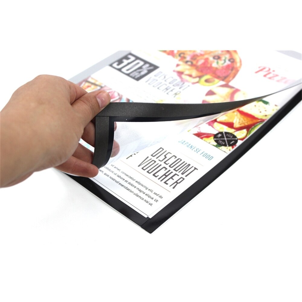 A6 Presentatie Map Sticker Poster Display Case Magnetische Rand Wall Mount Banner Teken Houder Display Wall Foto Fotolijst