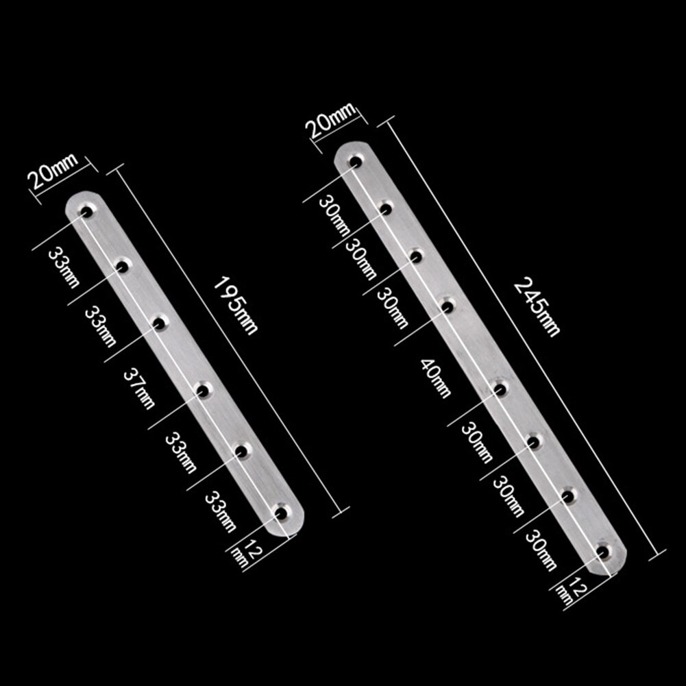 10pcs 180 degree angle steel straight connector stainless steel sheet metal parts fixed code font angle bracket