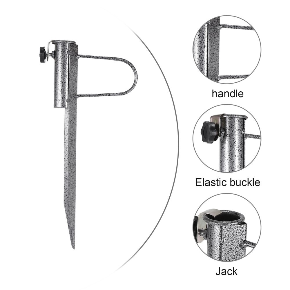 Beach Umbrella Sand Anchor Metal Umbrella Holder Universal Stand (Right Angle)